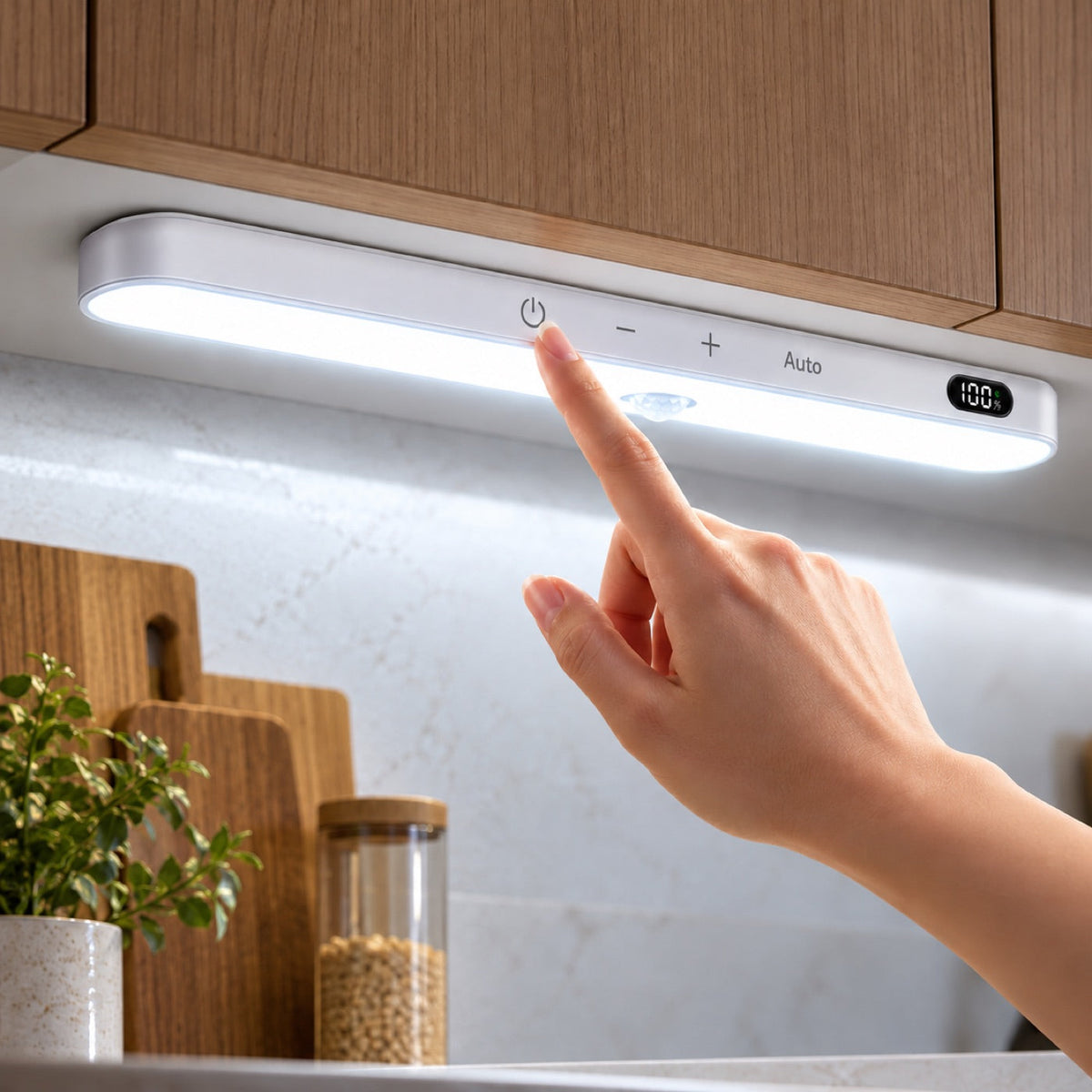 MIADOR Glow — תאורת LED נטענת עם חיישן תנועה